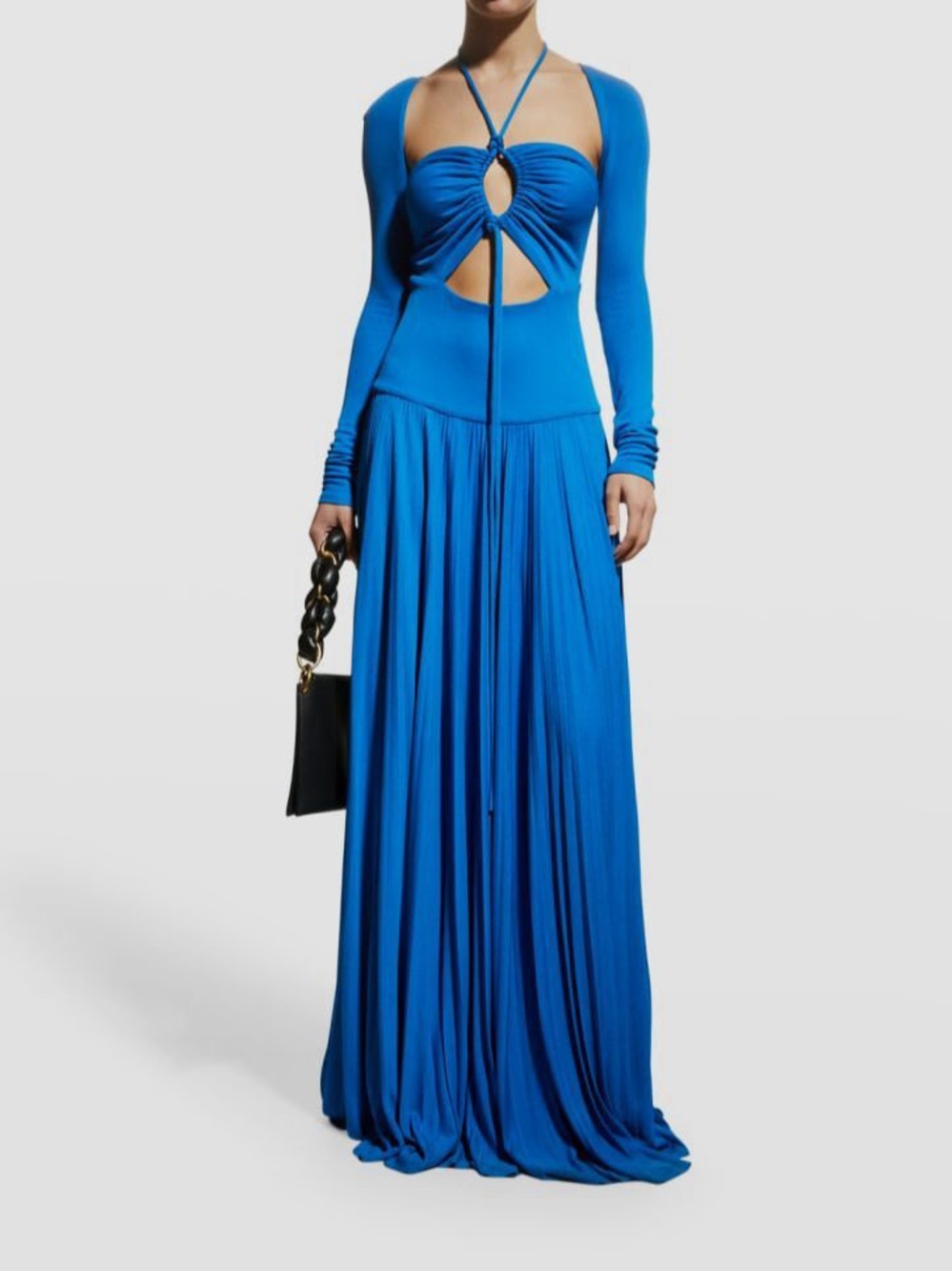 Proenza Schouler jersey Blue Long-Sleeve Maxi Dress